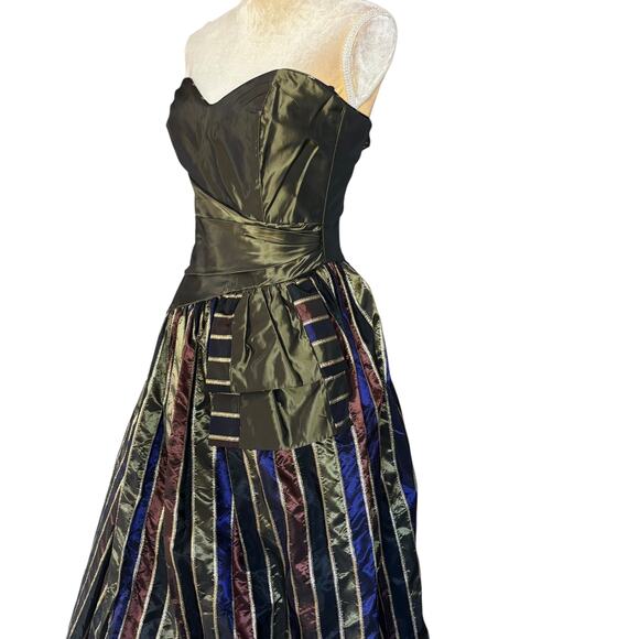 Jessica McClintock Vintage Taffeta Ball Gown Fancy Dress Strapless Size 6 - Picture 4 of 16